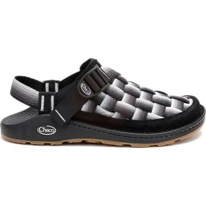 Black White Chaco Canyon Woven Men Clogs | 90214-JMRK | Usa