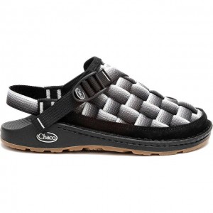 Black White Chaco Canyon Woven Women Clogs | 70584-DYPC | Usa