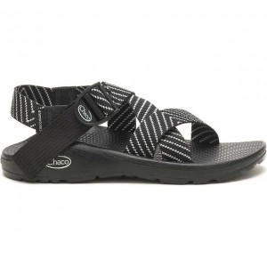 Black White Chaco Mega Z/Cloud Wide-Strap Cushioned Women Sandals | 05321-EKAW | Usa