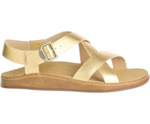 Gold Chaco Wayfarer Women Sandals | 71590-GUHQ | Usa