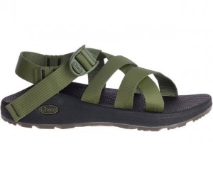 Green Black Chaco Banded Z/Cloud Men Sandals | 42063-YFWA | Usa