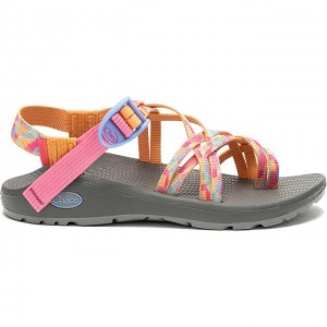 Orange Red Chaco ZX/2 Cloud Dual Adjustable Straps Cushioned Women Sandals | 05167-UXAN | Usa