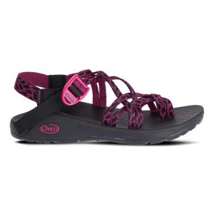 Red Black Chaco ZX/2 Cloud Dual Adjustable Straps Cushioned Women Sandals | 05138-BDMI | Usa