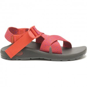 Red Chaco Mega Z/Cloud Wide-Strap Cushioned Women Sandals | 57649-FRHG | Usa