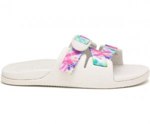 White Chaco Chillos Kids' Slide | 01453-OVLT | Usa