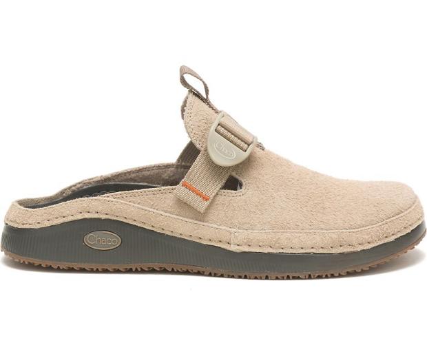 Beige Chaco Paonia Men Clogs | 48217-FMGZ | Usa