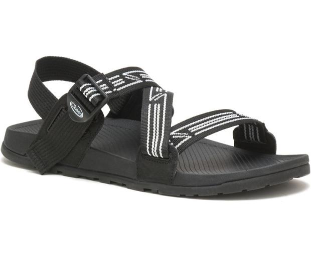 Black/White Chaco Lowdown Men Sandals | 18270-EPUG | Usa