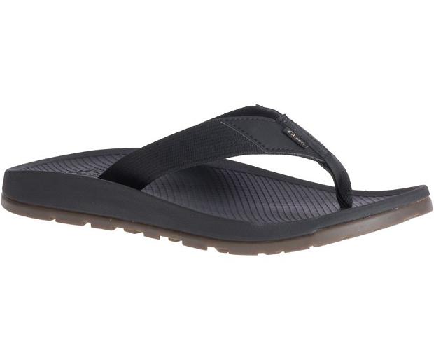 Black Chaco Lowdown Men Flip Flops | 41623-NOGY | Usa