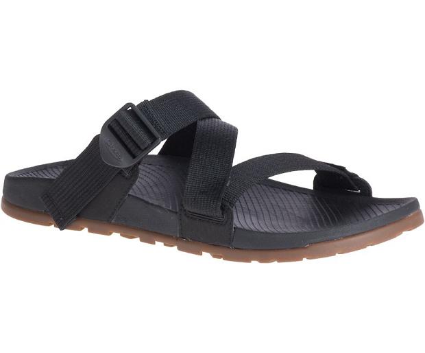 Black Chaco Lowdown Men Slide | 95612-NLFR | Usa