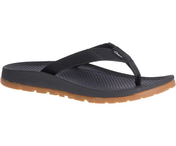 Black Chaco Lowdown Women Flip Flops | 19708-KRXD | Usa