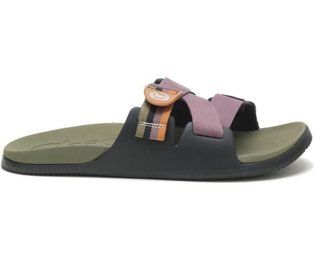 Black Olive Chaco Chillos Men Slide | 24375-FXUZ | Usa