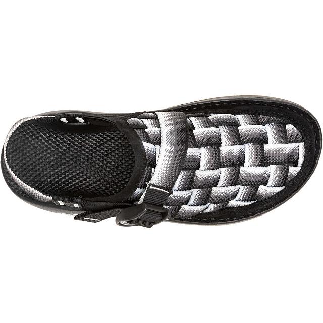 Black White Chaco Canyon Woven Men Clogs | 90214-JMRK | Usa