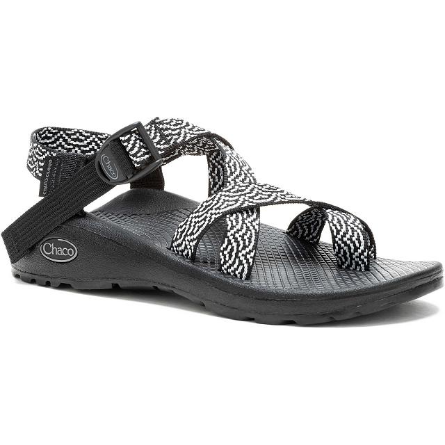 Black White Chaco Z/Cloud 2 Adjustable Strap Cushioned Women Sandals | 96581-DHFP | Usa