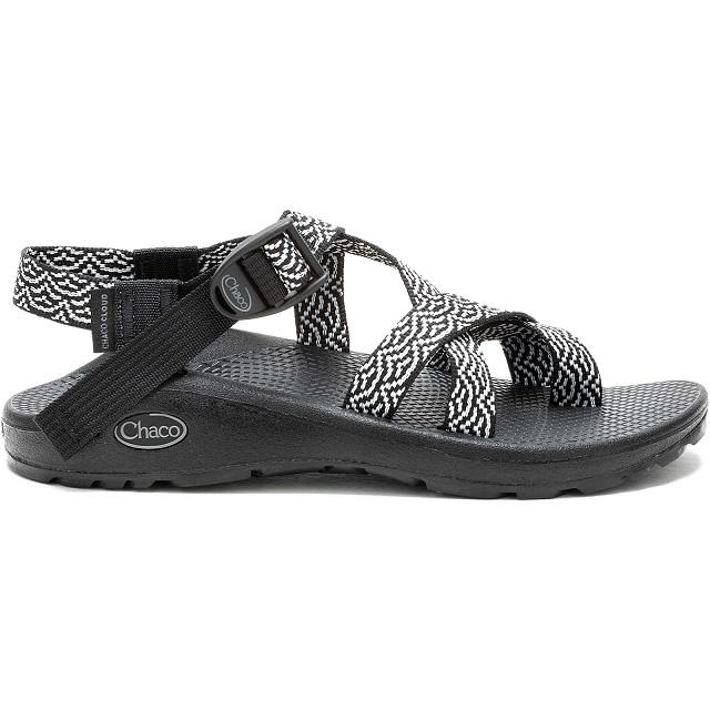 Black White Chaco Z/Cloud 2 Adjustable Strap Cushioned Women Sandals | 96581-DHFP | Usa