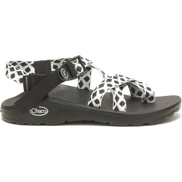 Black White Chaco Z/Cloud 2 Adjustable Strap Cushioned Women Sandals | 01864-VXQI | Usa