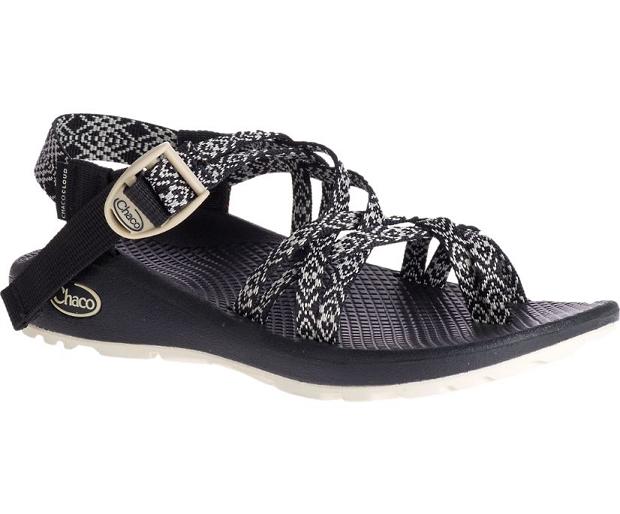 Black White Chaco Z/Cloud X2 Women Sandals | 48720-BUDK | Usa