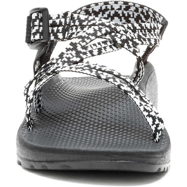 Black White Chaco ZX/1 Cloud Dual Adjustable Straps Cushioned Women Sandals | 83209-JYTL | Usa