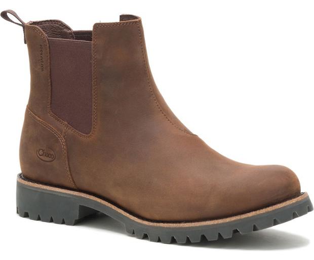 Brown Chaco Fields Chelsea Men Boots | 65710-KAFT | Usa