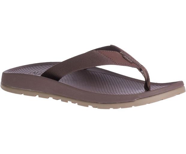 Brown Chaco Lowdown Men Flip Flops | 12436-QZPD | Usa