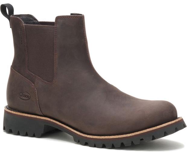 Dark Brown Chaco Fields Chelsea Men Boots | 03947-BCAX | Usa