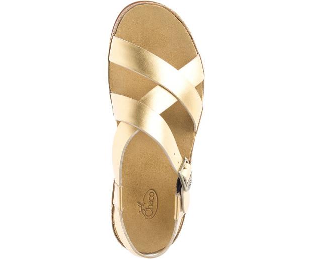 Gold Chaco Wayfarer Women Sandals | 71590-GUHQ | Usa