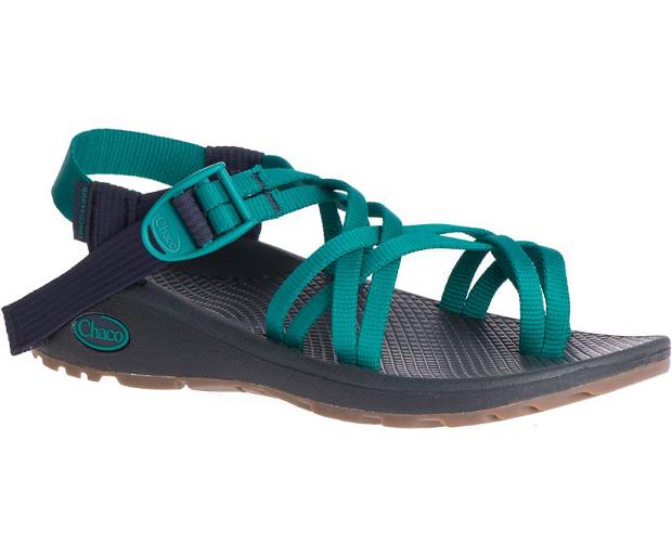 Green Black Chaco Z/Cloud X2 Women Sandals | 26149-AVGF | Usa