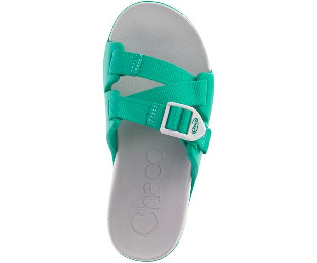 Green Chaco Chillos Kids' Slide | 37921-DLCY | Usa