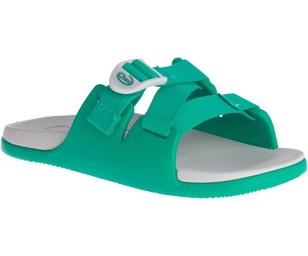 Green Chaco Chillos Kids' Slide | 37921-DLCY | Usa