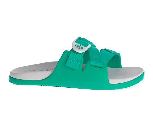 Green Chaco Chillos Kids\' Slide | 37921-DLCY | Usa