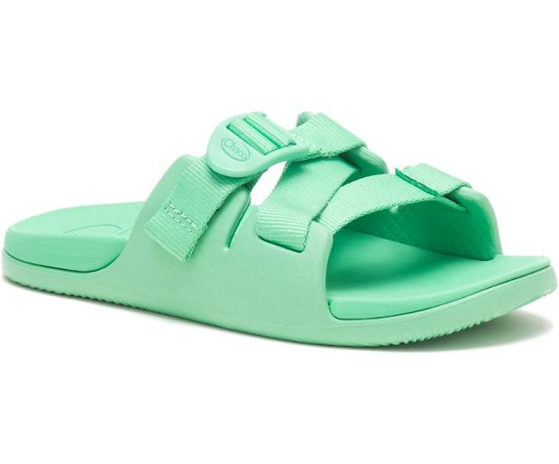 Green Chaco Chillos Kids' Slide | 97061-BAQL | Usa