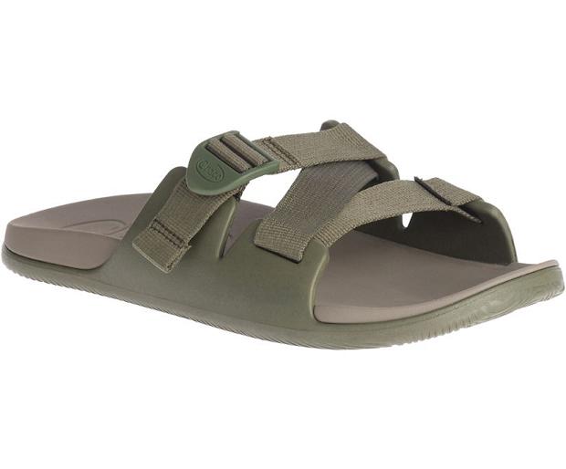 Green Chaco Chillos Men Slide | 24173-LJHK | Usa