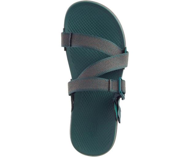 Green Chaco Lowdown Men Slide | 79056-COIE | Usa