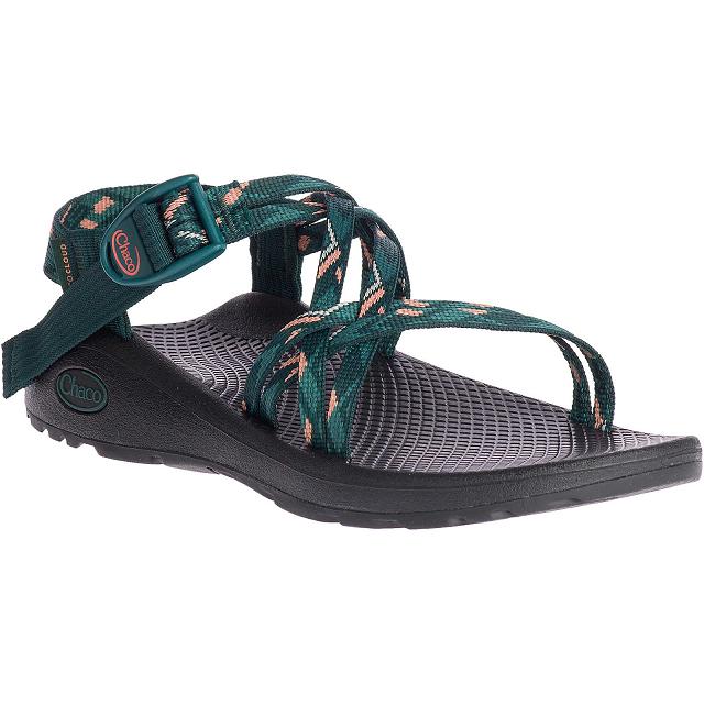 Green Chaco ZX/1 Cloud Dual Adjustable Straps Cushioned Women Sandals | 50824-HRIV | Usa