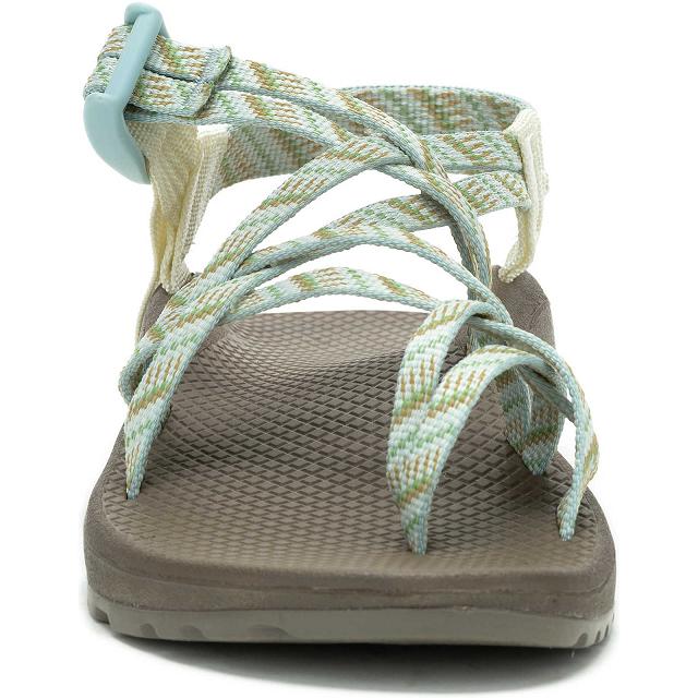 Green Chaco ZX/2 Cloud Dual Adjustable Straps Cushioned Women Sandals | 97834-WLUZ | Usa