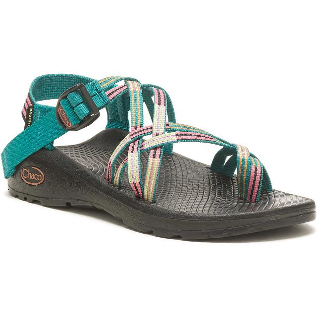 Green Chaco ZX/2 Cloud Dual Adjustable Straps Cushioned Women Sandals | 20814-TFNE | Usa