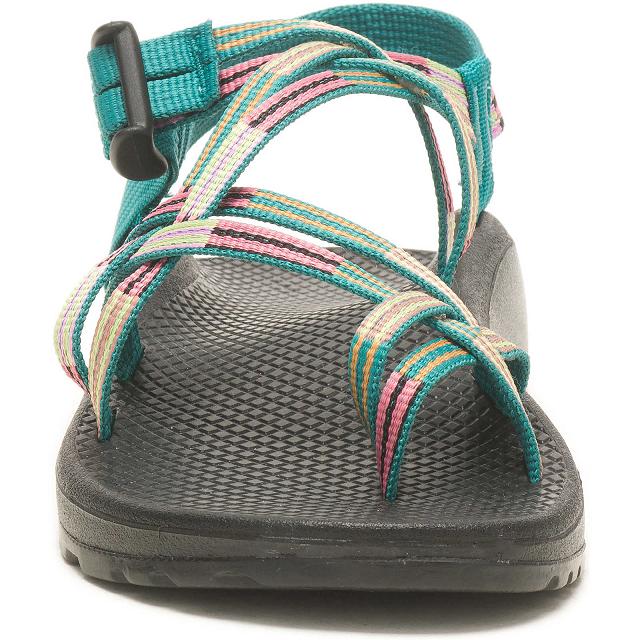 Green Chaco ZX/2 Cloud Dual Adjustable Straps Cushioned Women Sandals | 20814-TFNE | Usa