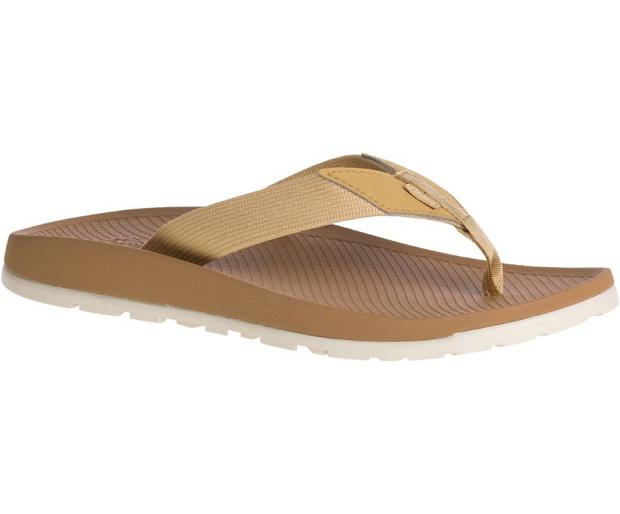 Khaki Chaco Lowdown Men Flip Flops | 36275-HKDM | Usa