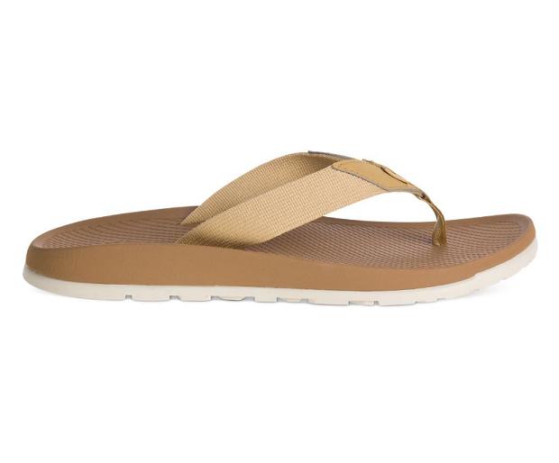 Khaki Chaco Lowdown Men Flip Flops | 36275-HKDM | Usa