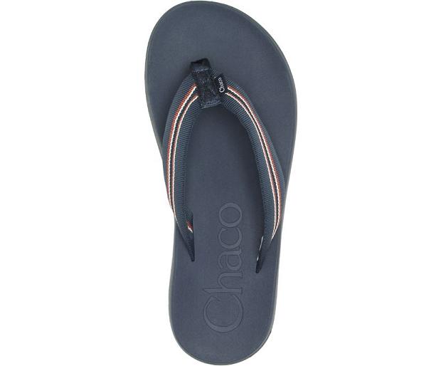 Navy Chaco Chillos Men Flip Flops | 51428-SLVU | Usa