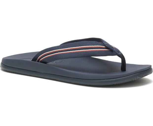 Navy Chaco Chillos Men Flip Flops | 51428-SLVU | Usa