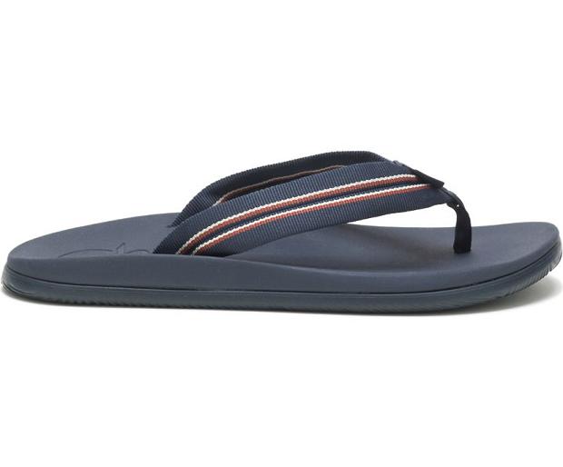 Navy Chaco Chillos Men Flip Flops | 51428-SLVU | Usa