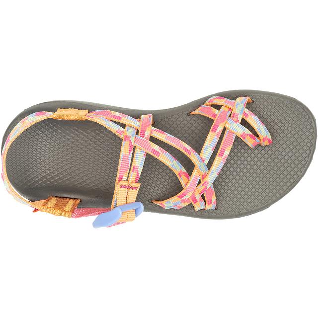 Orange Red Chaco ZX/2 Cloud Dual Adjustable Straps Cushioned Women Sandals | 05167-UXAN | Usa