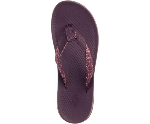 Red Chaco Lowdown Women Flip Flops | 79064-UBFC | Usa