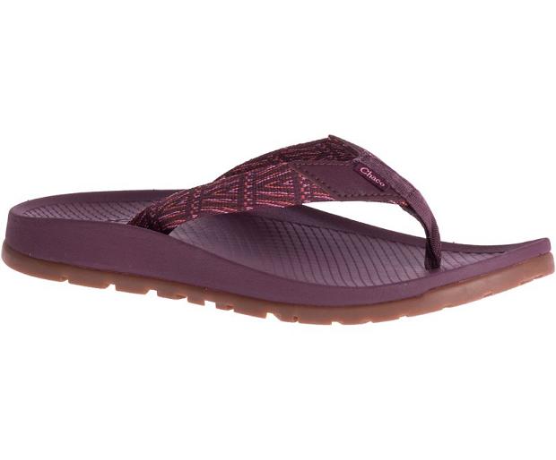 Red Chaco Lowdown Women Flip Flops | 79064-UBFC | Usa