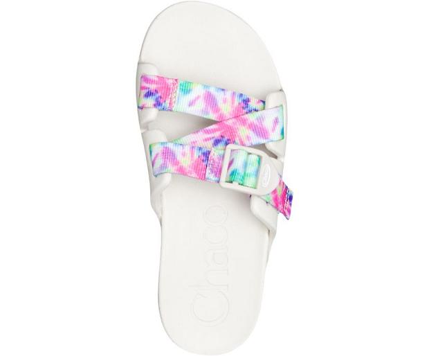 White Chaco Chillos Kids' Slide | 01453-OVLT | Usa