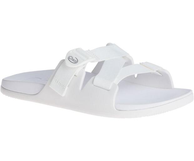 White Chaco Chillos Men Slide | 71096-VPOY | Usa