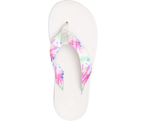 White Chaco Chillos Women Flip Flops | 36281-VJEL | Usa