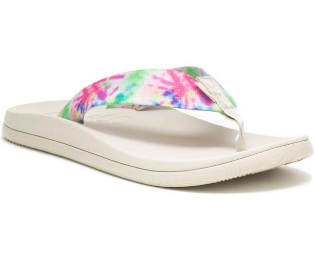 White Chaco Chillos Women Flip Flops | 36281-VJEL | Usa