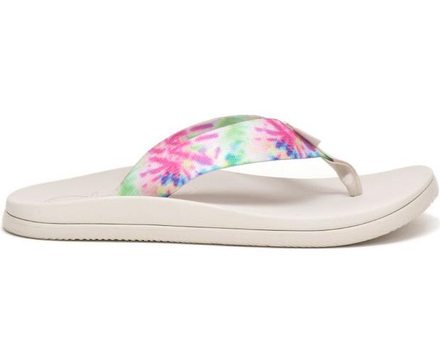 White Chaco Chillos Women Flip Flops | 36281-VJEL | Usa